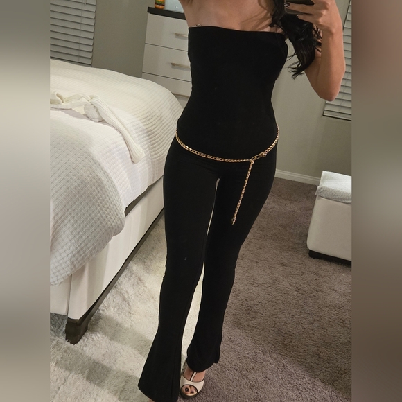 Oh Polly Elegant Black Strapless Jumpsuit - Picture 2 of 9